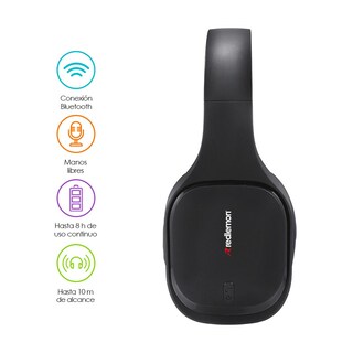 Foto 2 | Foto 2 | Audífonos tipo Diadema Redlemon 79397 color Negro con Bluetooth e Inalámbricos HD Aux 3.5 mm