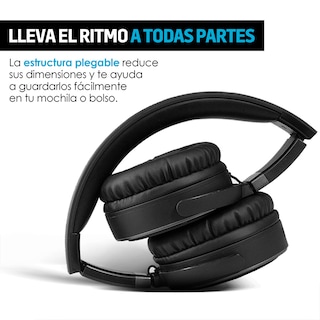 Foto 6 | Foto 6 | Audífonos Tipo Diadema Redlemon 78989 color Negro Over-ear Plegables Sonido HD Manos Libres Cable Auxiliar 3.5mm