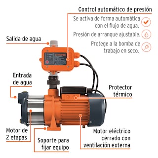 Foto 2 | Foto 2 | Bomba Presurizadora Truper Multietapas 3/4 Hp