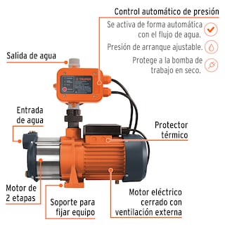 Foto 2 | Foto 2 | Bomba Presurizadora Truper Multietapas 1/2 Hp