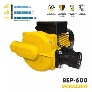 Foto 3 | Foto 3 | Bomba Presurizadora Parazzini BEP600 de 600W con Controlador Inteligente y 6 Servicios Simultáneos