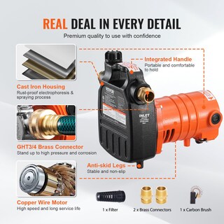 Foto 5 | Foto 5 | Bomba De Transferencia De Agua Vevor 115v Ac 1600 Gph 1/2hp De Hierro Fundido - Venta Internacional.