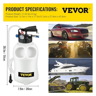 Foto 7 | Foto 7 | Bomba De Fluido De Transmisión Vevor De 10 Litros De Capacidad Con Adaptadores - Venta Internacional.