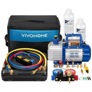 Foto 1 | Foto 1 | Bomba De Vacío Hvac Vivohome 1/2 Hp 5 Cfm De 2 Etapas Con Juego De Manómetros - Venta Internacional.