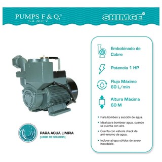 Foto 4 | Foto 4 | Bomba Autocebante 1 Hp Shimge 127v