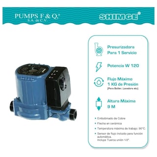 Foto 5 | Foto 5 | Bomba Presurizadora Con Automatico Integrado Shimge Modelo S160
