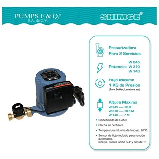Foto 3 | Foto 3 | Bomba Presurizadora De Tres Potencias (presión Ajustable) Shimge Modelo S180a