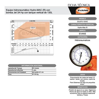 Foto 3 | Foto 3 | Equipo Hidroneumático Hydro-mac (r) Con Bomba Jet 3/4 Hp