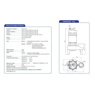 Foto 3 | Foto 3 | Bomba Sumergible Agua Sucia 50wq0.75-2p3v Pumps F&p 2 Hp 220v