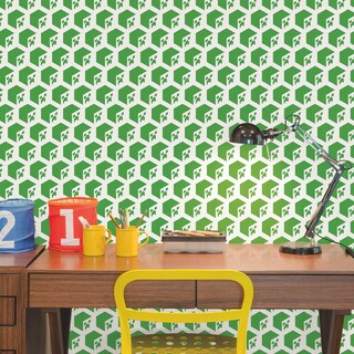 Foto 1 | Foto 1 | Fondo De Pantalla Roommates Rmk12395rl Green Minecraft Creeper Face - Venta Internacional.