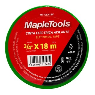 Foto 3 | Foto 3 | Cintas Eléctricas Aislante Verde 12 Pack 19mmx18m Maple Tools