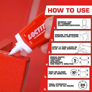 Foto 2 | Foto 2 | Glue Loctite Extreme Clear Tubo De 48 Ml 6 Unidades Para Madera Y Metal - Venta Internacional.