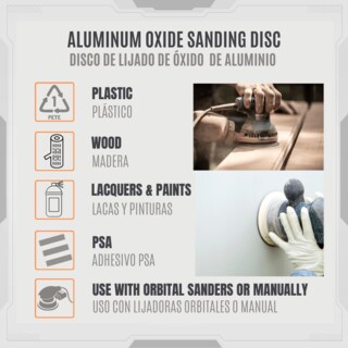 Foto 3 | Foto 3 | Lija para Madera Fandeli A080 320p Grano 320p 100 Piezas