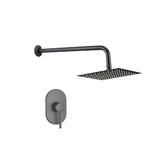 Foto 1 | Foto 1 | Kit Regadera Cuadrada con Cuello + Mezcladora Monomando para Regadera Meer-CNX MZR-008M + RCT104 Negros