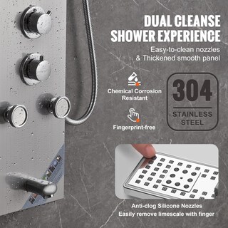 Foto 6 | Foto 6 | Panel De Ducha Tower System Vevor 6 Modos Led De Acero Inoxidable - Venta Internacional.