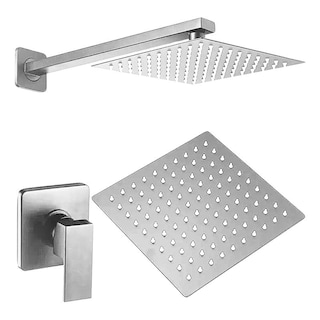 Foto 3 | Foto 3 | Regadera Cuadrada Lluvia Acero Inox 20cm C/ Monomando Y Tubo - Color Plateado