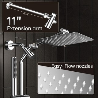 Foto 4 | Foto 4 | Alcachofa De Ducha Veken Luxury Rain De 25 Cm Con Rociador Portátil Cromado - Venta Internacional.