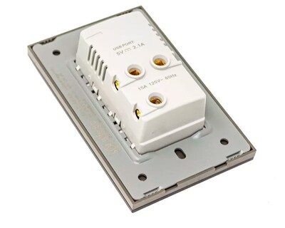 Foto 3 | Foto 3 | Kit 2 Placas Con 2 Puertos Usb Y Una Conexion Alfa Modelo Xpl-an2usb Color Negro Moderno