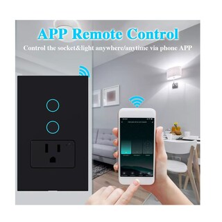 Foto 2 | Foto 2 | Enchufe Wifi 2 Interruptor Inteligente Smartlife Alexa Eo Safe Imports Esi-9673 Negro