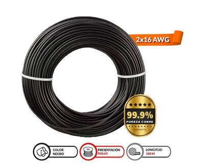 Foto 6 | Foto 6 | Cordón De Uso Extra Rudo (st) Calibre 2 X 16 Awg Iusa
