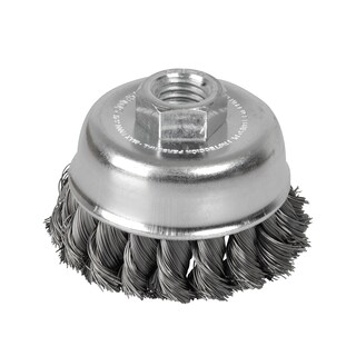 Foto 1 | Foto 1 | Carda Copa Trenzada Alambre Grueso Acero Inoxidable 4'' X 0.50 Mm Con Rosca 5/8'' Surtek