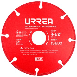Foto 1 | Foto 1 | Disco De Diamante Segmentado, 4-1/2'' Urrea