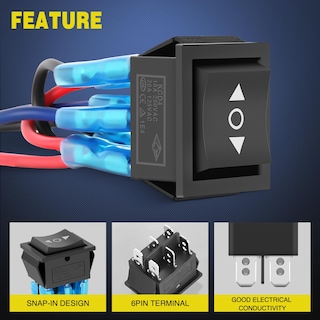 Foto 5 | Foto 5 | Interruptor Nilight De Polaridad Momentánea Inversa 20 A 12 Vdc 125 Vac - Venta Internacional.
