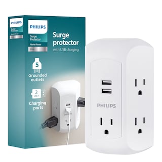 Foto 1 | Foto 1 | Protector Contra Sobretensiones Philips Sps5002wa/37 De 5 Salidas Y 2 Usb-a, Color Blanco - Venta Internacional.