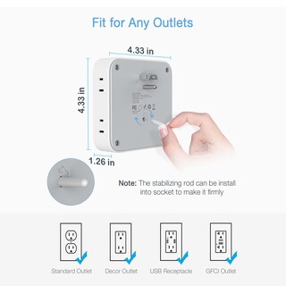 Foto 3 | Foto 3 | Cargador De Pared Usb Tessan 4 Enchufes Eléctricos Con 4 Puertos Usb - Venta Internacional.