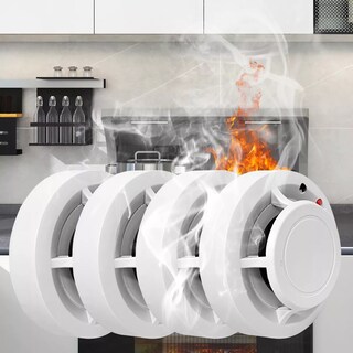 Foto 2 | Foto 2 | Kit Detector De Humo  Alarma con Sonido 4pcs Eo Safe Imports Esi-10075 Blanco