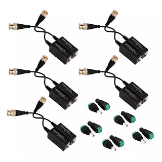 Foto 1 | Foto 1 | Balun HD para CCTV y 5 Par Conectores Corriente Eo Safe Imports ESI-17031 Negro 5 Pares