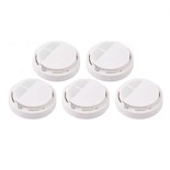Detector De Humo Con Alta Cobertura Y Alarma Con Sonido 5pcs Eo Safe Imports Esi-18353 Blanco