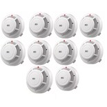 Kit Detector De Humo Con Alta Cobertura Y Alarma Con Sonido 10pc Eo Safe Imports Esi-10077-1 Blanco