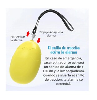 Foto 5 | Foto 5 | 2 Piezas Alarma Personal De Defensa Personal Para Mujere Niño White/yellow
