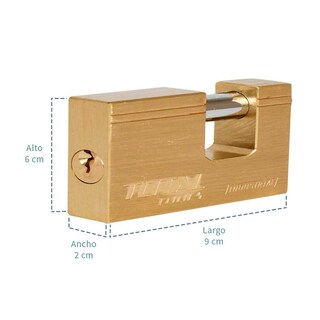 Foto 6 | Foto 6 | Candado Antipalanca IUSA 619287 color Dorado de Latón 90 MM