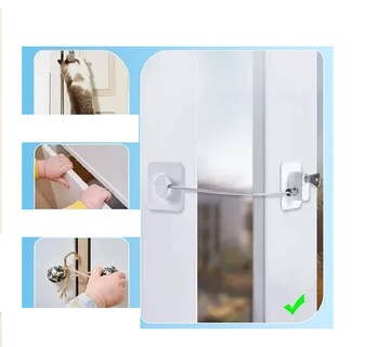 Foto 3 | Foto 3 | Traba de Seguridad con Llave Belug color Blanco 4 Piezas