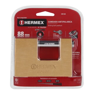 Foto 3 | Foto 3 | Candado Antipalanca 88mm Hermex Cuerpo de Latón Llave Tradicional