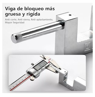 Foto 3 | Foto 3 | Candado Cortina Belug Extraseguridad Metálico 80 mm 3 Piezas