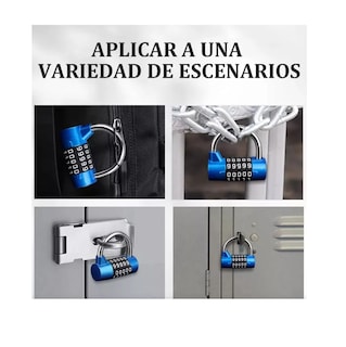 Foto 2 | Foto 2 | Candado Mecánico Belug Azul de 5 Dígitos