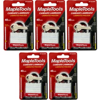 Foto 1 | Foto 1 | 5 Candados Laminado 40 Mm Maple Tools.