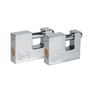 Foto 1 | Foto 1 | Juego De Candados Para Cortina 80 Mm, Cromo Satinado, Llave Estándar, 2 Piezas Lock