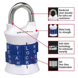 Foto 2 | Foto 2 | Cerradura De Combinación Master Lock 1535dwd Para Gimnasio Y Escuela - Venta Internacional.