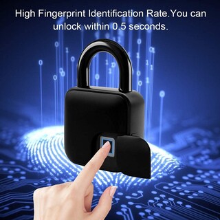 Foto 4 | Foto 4 | Candado Inteligente con Huella Digital Sonew Impermeable Negro - Venta Internacional