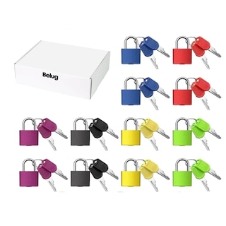 Foto 1 | Foto 1 | 12 Candados Pequeños Belug Multiusos Para Maletas Joyas Taquillas Colores