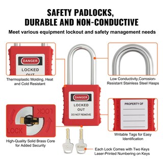 Foto 3 | Foto 3 | Kit De Etiquetado Lockout Vevor, 60 Unidades, Con 14 Candados, 3 Cierres Y Más - Venta Internacional.