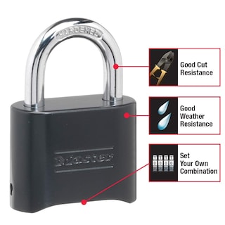 Foto 2 | Foto 2 | Candado Combinado Master Lock 178d Negro - Venta Internacional.