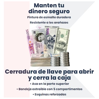 Foto 7 | Foto 7 | Caja Fuerte Para Dinero Seguridad Portatil Kishnell Nano