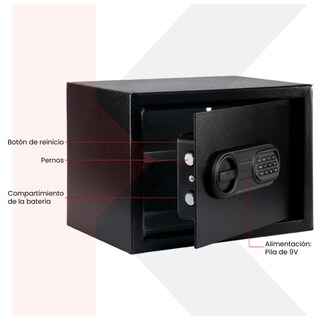 Foto 5 | Foto 5 | Caja Fuerte Electrónica Kishnell 25EIS-Sauer Negra con Luz
