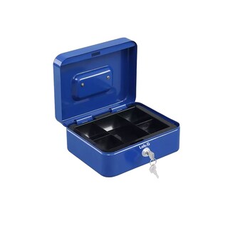 Foto 1 | Foto 1 | Caja Fuerte Metálica De Seguridad Con Llave, Azul/negro
