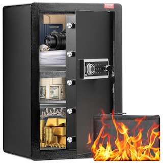 Foto 1 | Foto 1 | Caja Fuerte Vevor De Una Sola Puerta, 98 L, Con Cerradura Con Llave Y Contraseña, Color Negro - Venta Internacional.